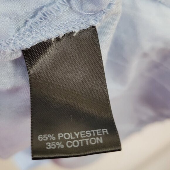 Avenue Blouse Button Down Blue embroidered 14/16 Plus Preppy Chic Grandmacore - Picture 9 of 11